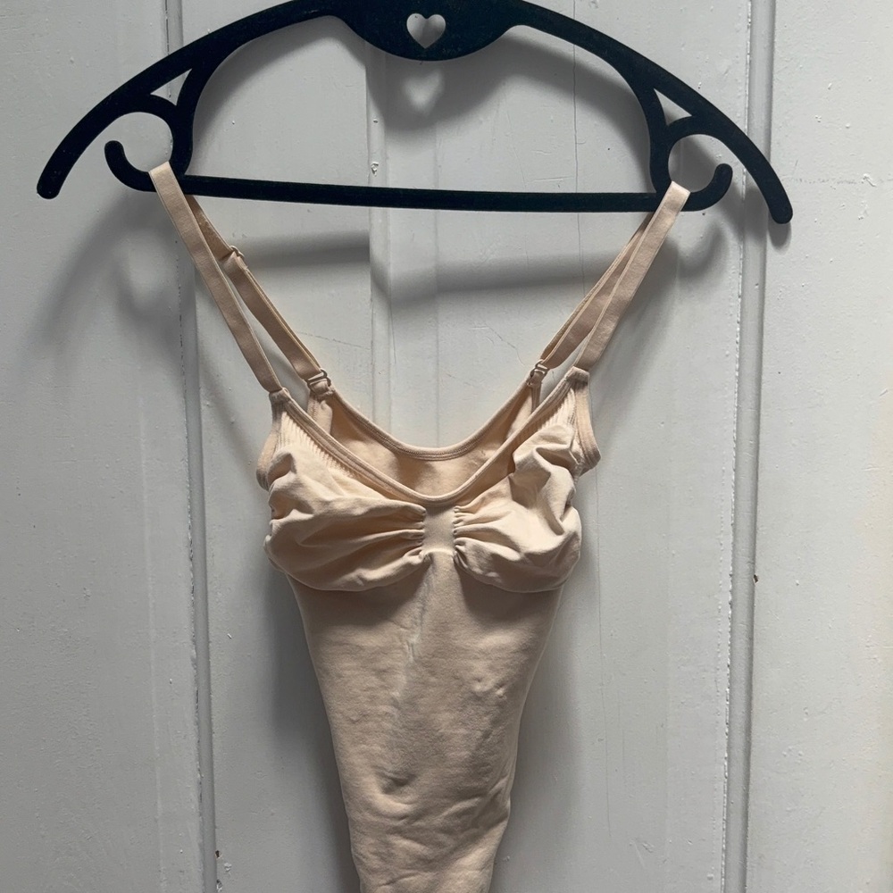 SKIMS Beige Scoop Neck Tank Bodysuit